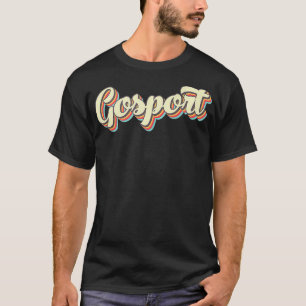 Gosport T Retro Art Baseball Font Vintage  T-Shirt