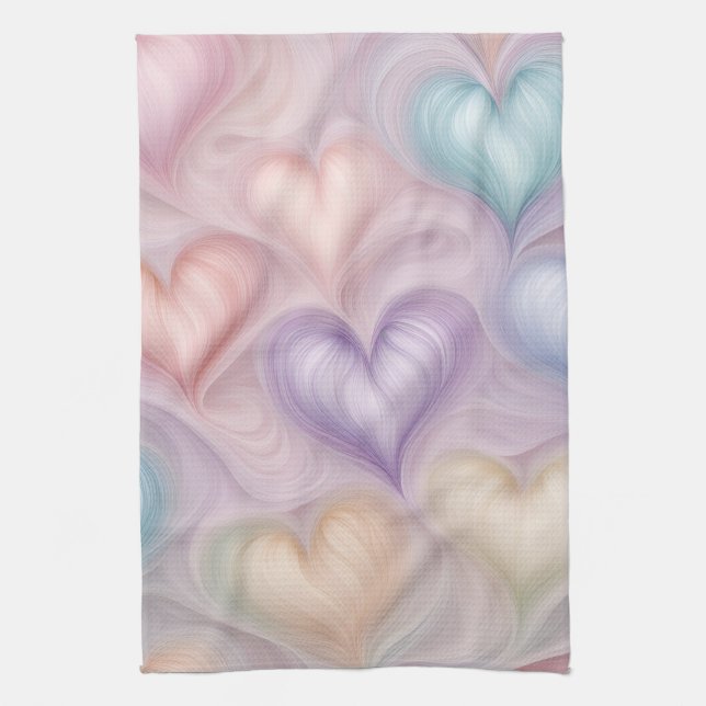 Gossamer Hearts Tea Towel (Vertical)