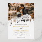 Gossamer Overlay Gold Foil Photo Informal Wedding