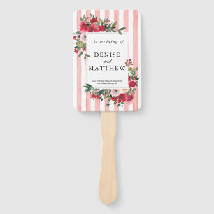 Gossamer Pink Wedding Hand Fan