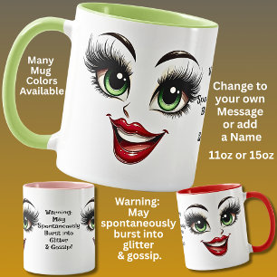Gossip, Add Name Message, Fabulous Eyes Face Mug