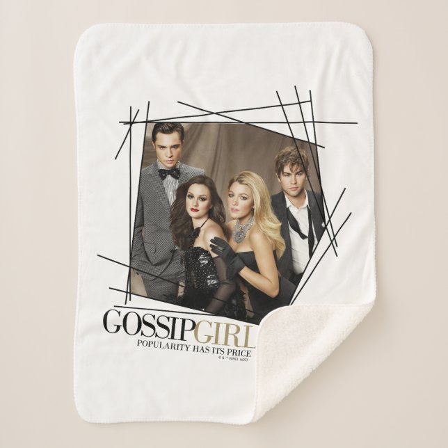 Gossip Girl Glamour Group Graphic Sherpa Blanket (Front)