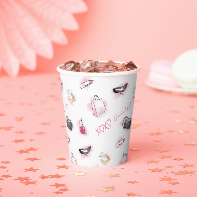 Gossip Girl Makeup Pattern Paper Cups (Insitu)