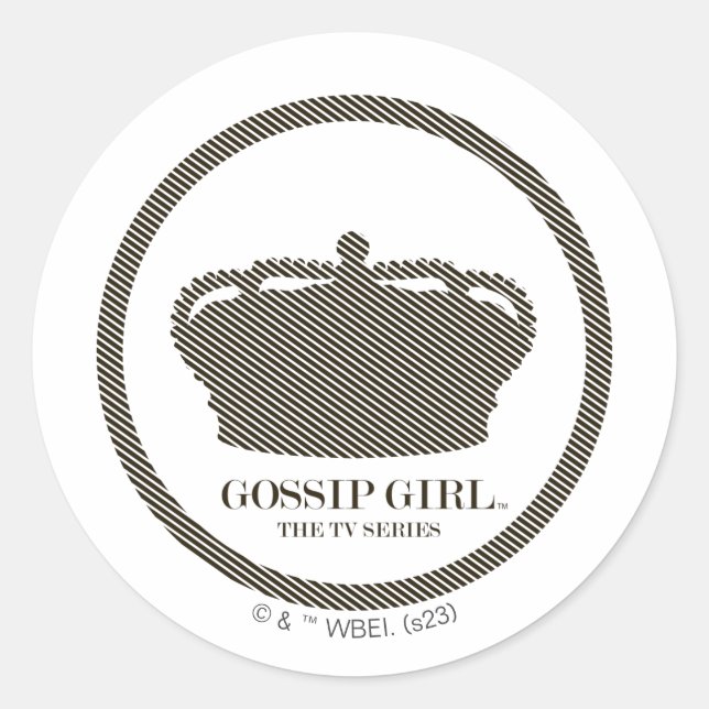 Gossip Girl TV Series Crown Icon Classic Round Sticker (Front)
