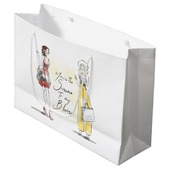 Gossip Girl - You're the Serena to my Blair Large Gift Bag (Front Angled)