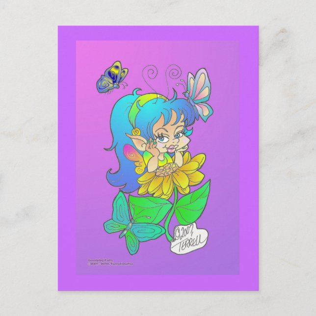 Gossiping Fairy Postcard (Front)