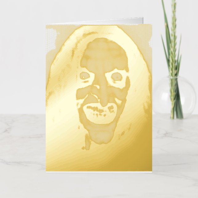 Gost print mobile caver foil holiday card (Front)