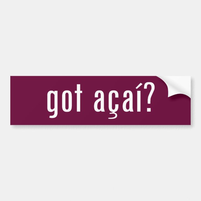 got acai? bumper sticker (Front)