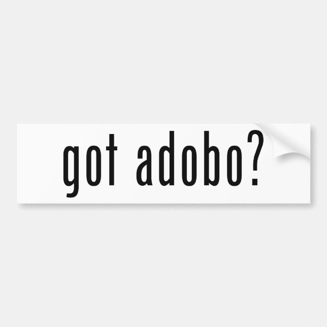 got adobo? bumper sticker (Front)