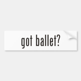 got ballet? bumper sticker