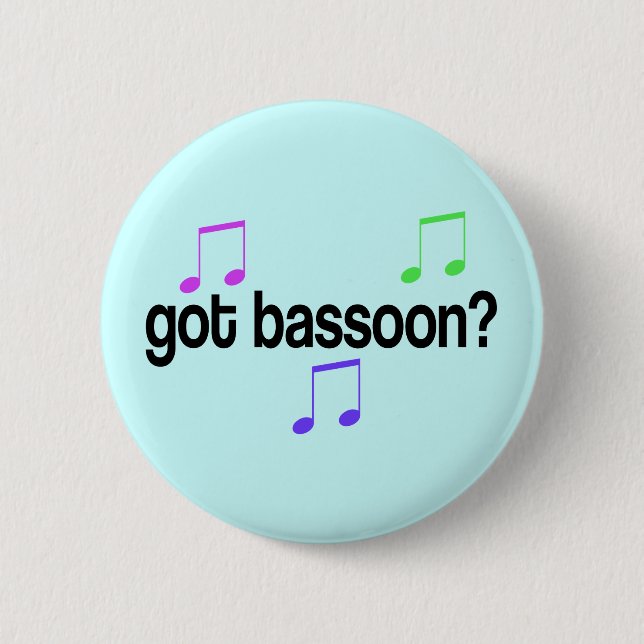 Got Bassoon 6 Cm Round Badge (Front)