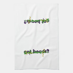 got beads? Mardi Gras Tea Towel