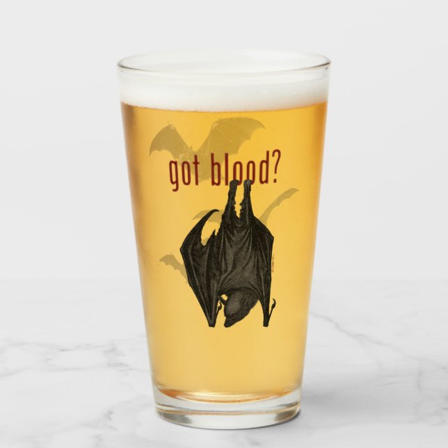 Got Blood? Vampire Bats Pint Glass (Back Filled)