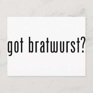got bratwurst? postcard