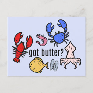 got butter? Seafood Postcard