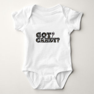 Got Candy? Black & White Skulls Halloween Baby Bodysuit