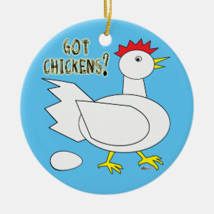 Got Chickens? Ceramic Tree Decoration