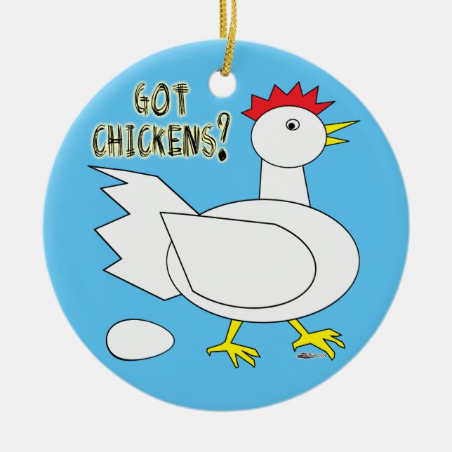 Got Chickens? Ceramic Tree Decoration (Front)