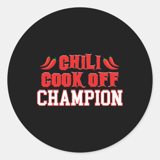 Got Chilli Funny Bbq Cook Off  Classic Round Sticker (Front)