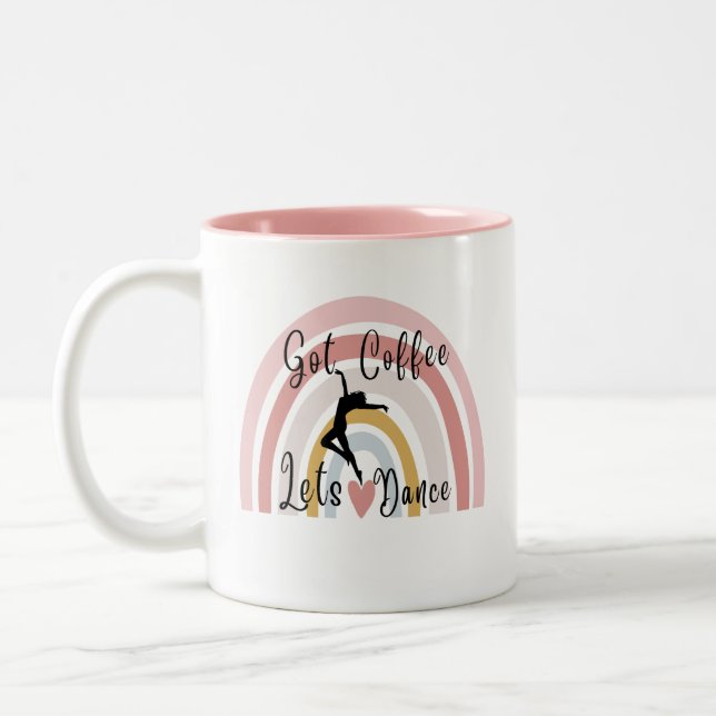 Got Coffee Let's Dance Two-Tone Coffee Mug (Left)