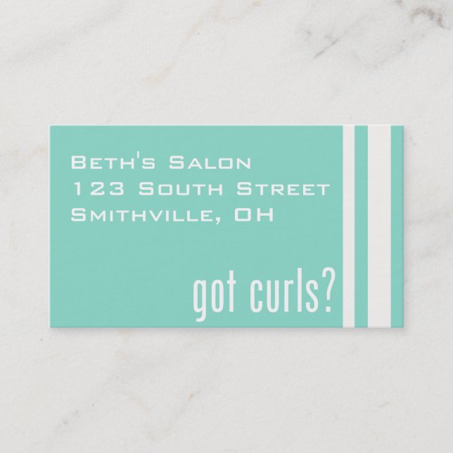 Got Curls? Appointment Card (Front)