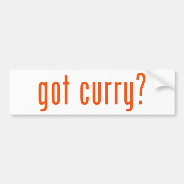 got curry? bumper sticker (Front)