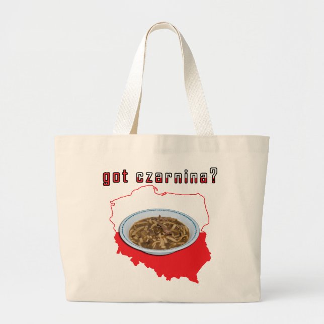 Got Czarnina Polish Map Large Tote Bag (Front)