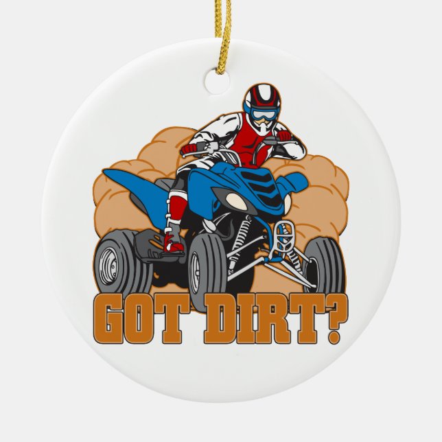 Got Dirt ATV Ceramic Tree Decoration (Front)