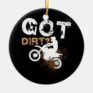 Got Dirt Motocross Racing Ceramic Tree Decoration