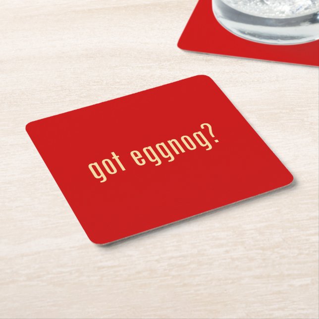 got eggnog? square paper coaster (Angled)