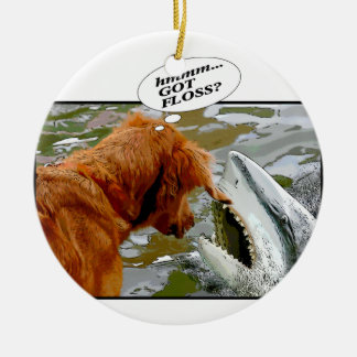 GOT FLOSS? ORNAMENT - DOG / SHARK