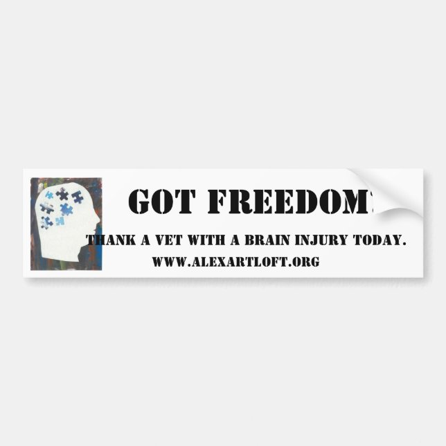 Got Freedom Bumper Sticker for Vets (Front)