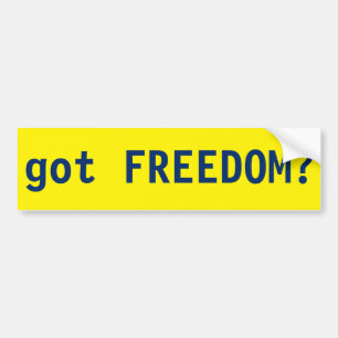got Freedom? yellow Bumper Sticker