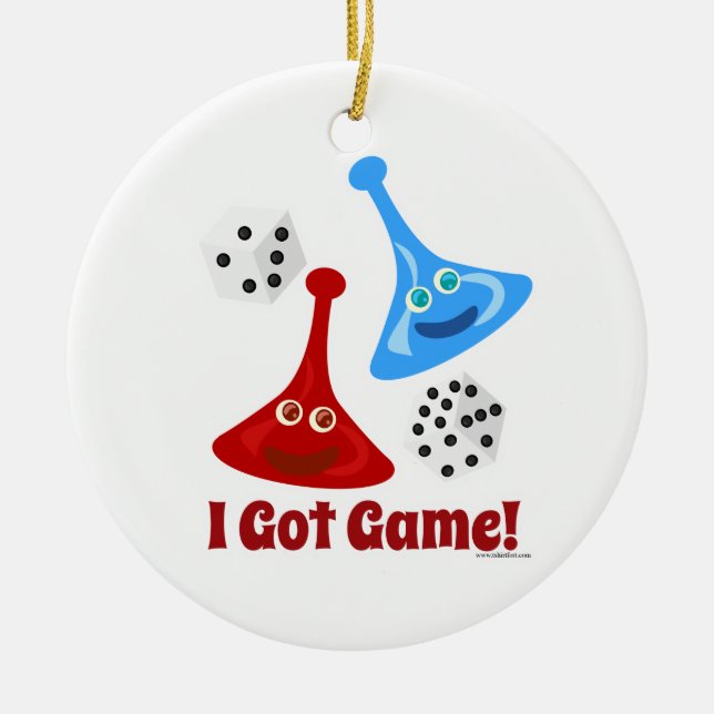 Got Game Awesome Saying Ceramic Tree Decoration (Front)