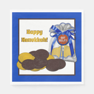 Got-Gelt-Chocolate-Coin-Grouping-Blue- Napkin