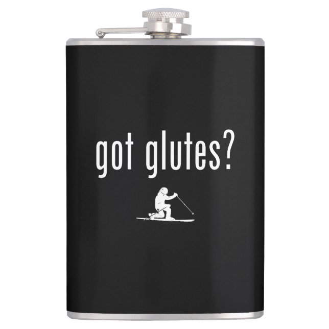 Got Glutes Telemark Skiing Hip Flask (Front)