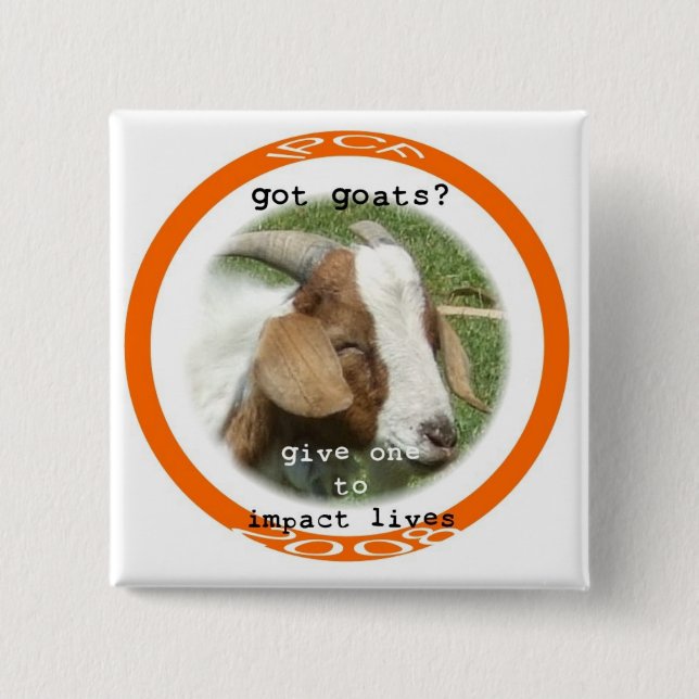 got goat 15 cm square badge (Front)