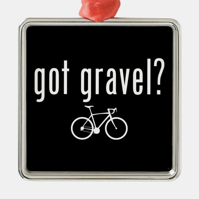 Got Gravel Cycling Metal Tree Decoration (Front)