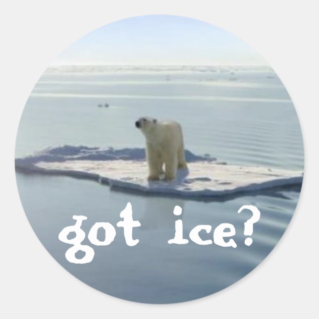 GOT ICE? CLASSIC ROUND STICKER (Front)