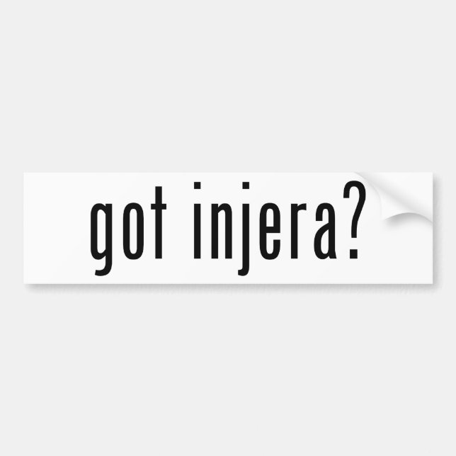 got injera? bumper sticker (Front)