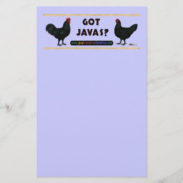 Got Javas? Stationery (Front)