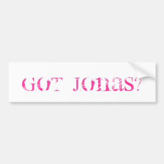 Got Jonas? Bumper Sticker