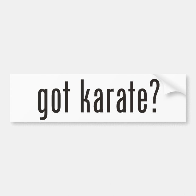 got karate? bumper sticker (Front)