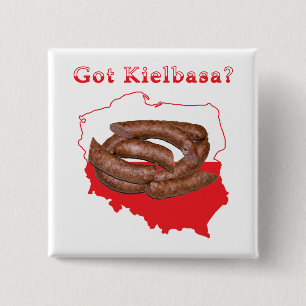Got Kielbasa Polish Map 15 Cm Square Badge