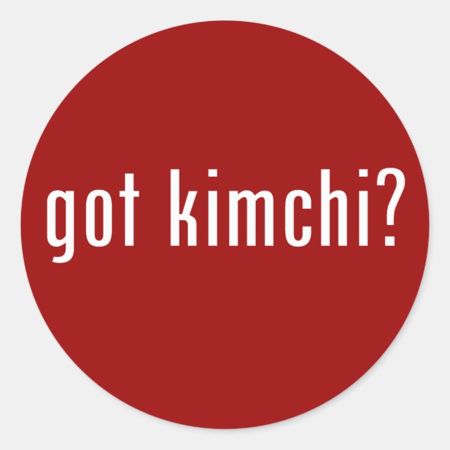 got kimchi? classic round sticker (Front)