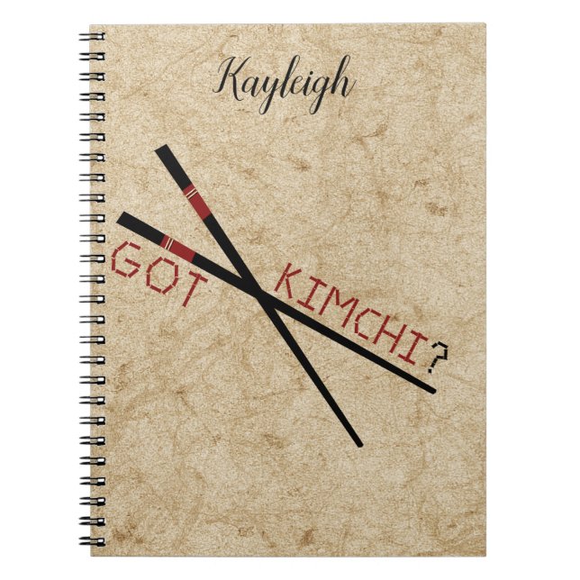 Got Kimchi? Personalised Chopsticks Notebook (Front)