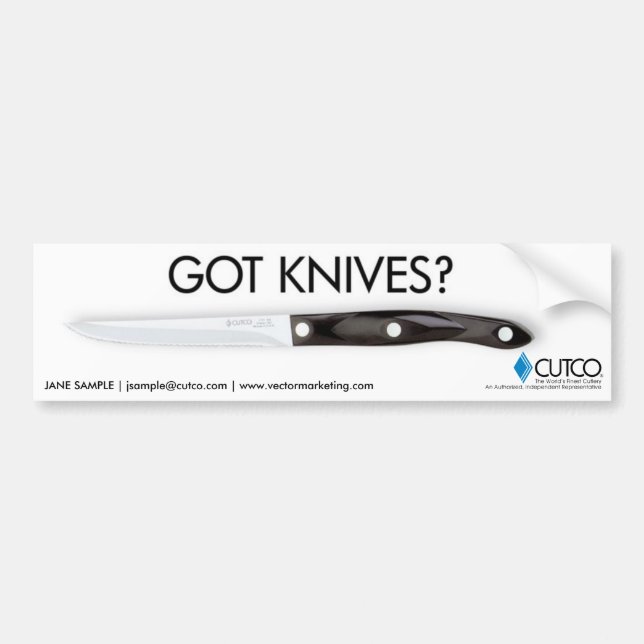 "Got Knives" Cutco Bumper Sticker (Front)