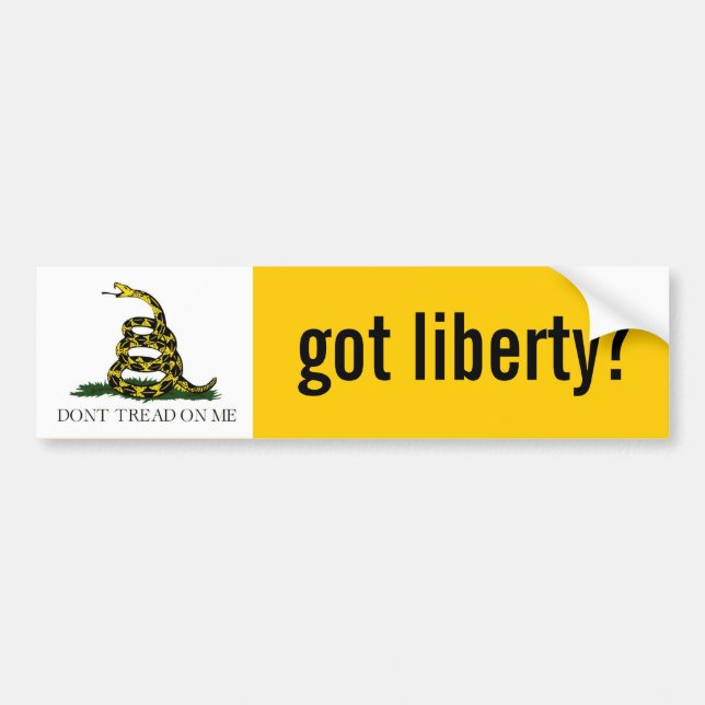 Got Liberty? Gadsden Flag. Bumper Sticker (Front)