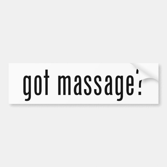 Got Massage? Bumper Sticker (Front)