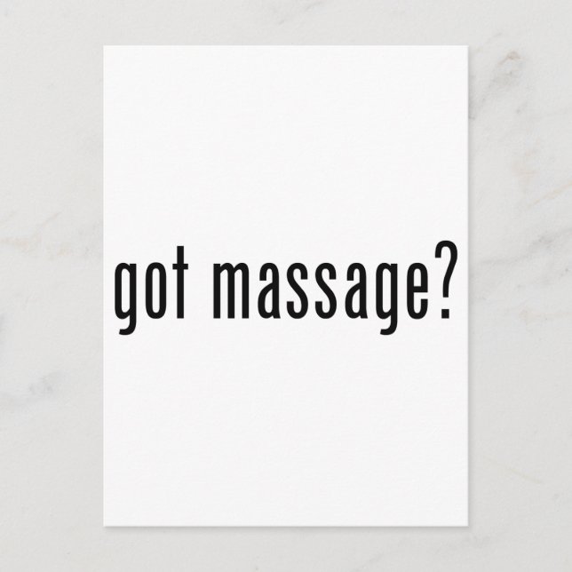 Got Massage? Postcard (Front)